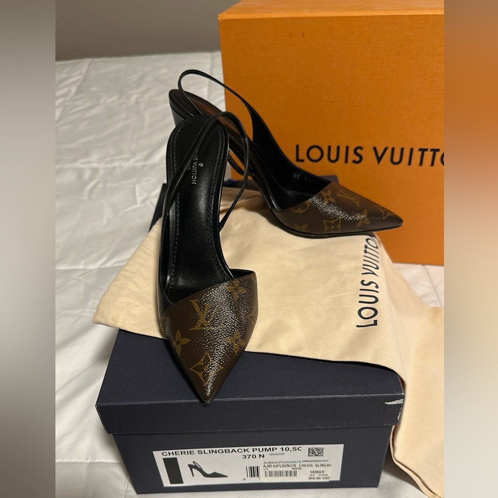 Louis Vuitton Cherie sling back pumps size 37